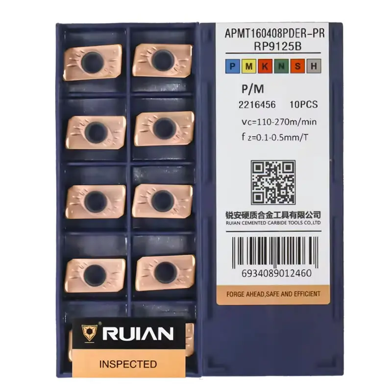 1 DOOS RUIAN APMT APMT1135PDER APMT160408PDER APMT1135 APMT1604 PM PR RP9125B RP9025 CNC Draaibank Gereedschap Carbide Gezicht Frezen Wisselplaten