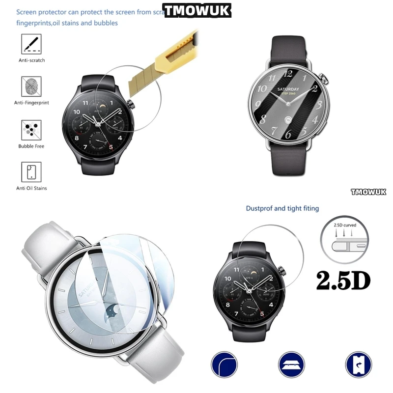 

For Xiaomi Watch S4 41mm Haylou Solar Neo HD Clear 9H Tempered Glass Anti-Scratch Watch Film Protector
