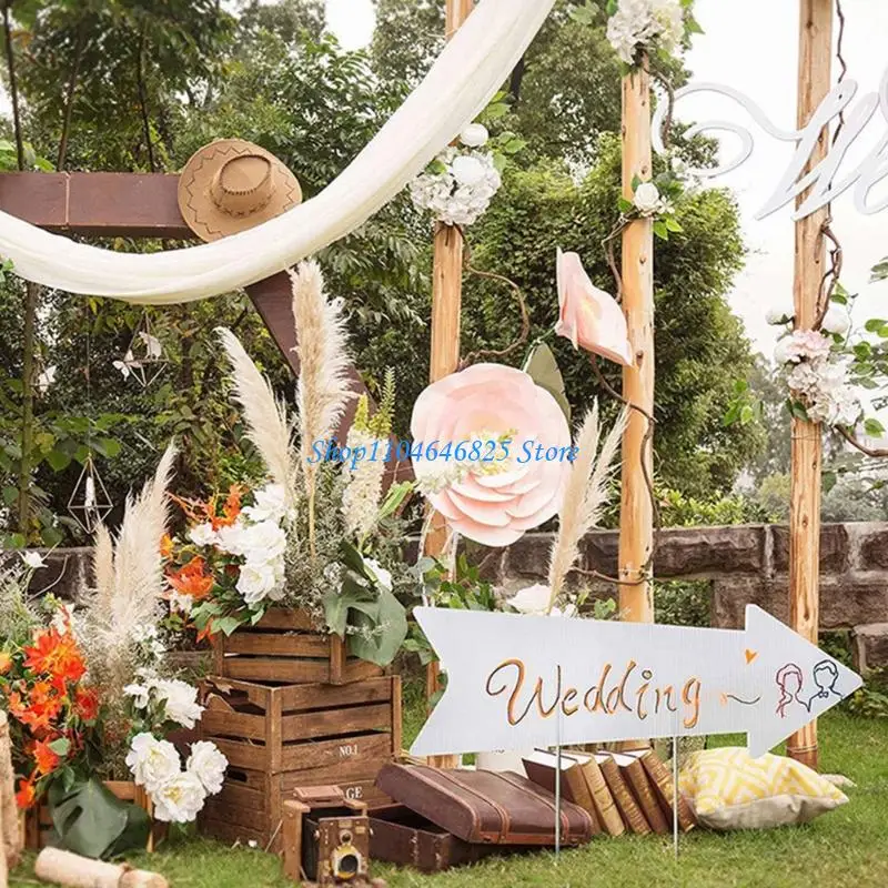

Blank Yard Sign With Ground Stake Weatherproofed Plastic Garden Decoration