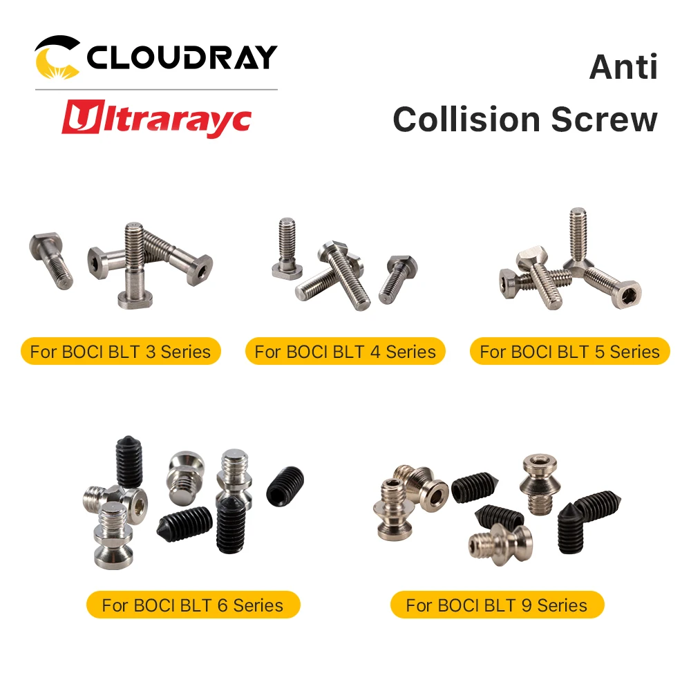 Cloudray parafusos anticolisão d9 h22 m5 d8 h13 m6 cabeça de corte acessórios consumíveis para culi blt4 blt6 série cabeça de corte