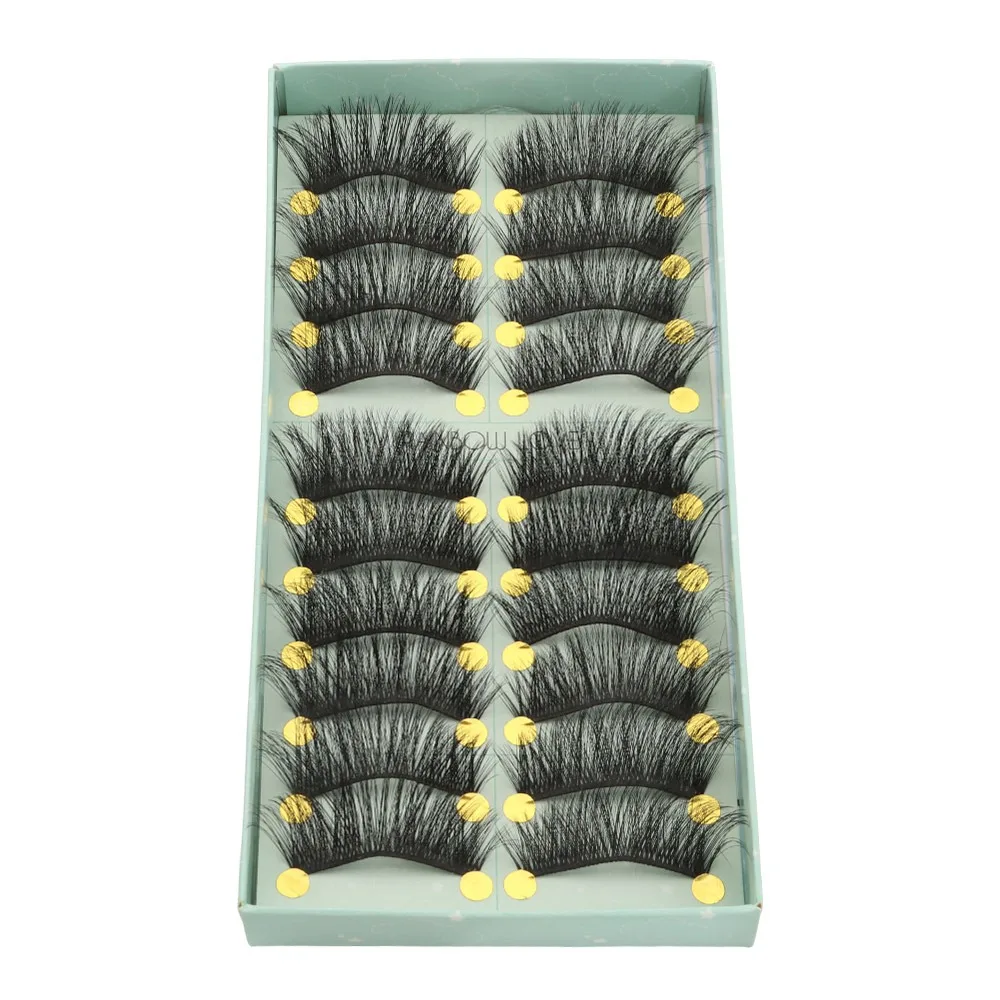 Cils artificiels volumineux et moelleux, faits à la main, en faux vison 3D, longs et naturels, sans cruauté, outils de maquillage pour les yeux, extensions de cils