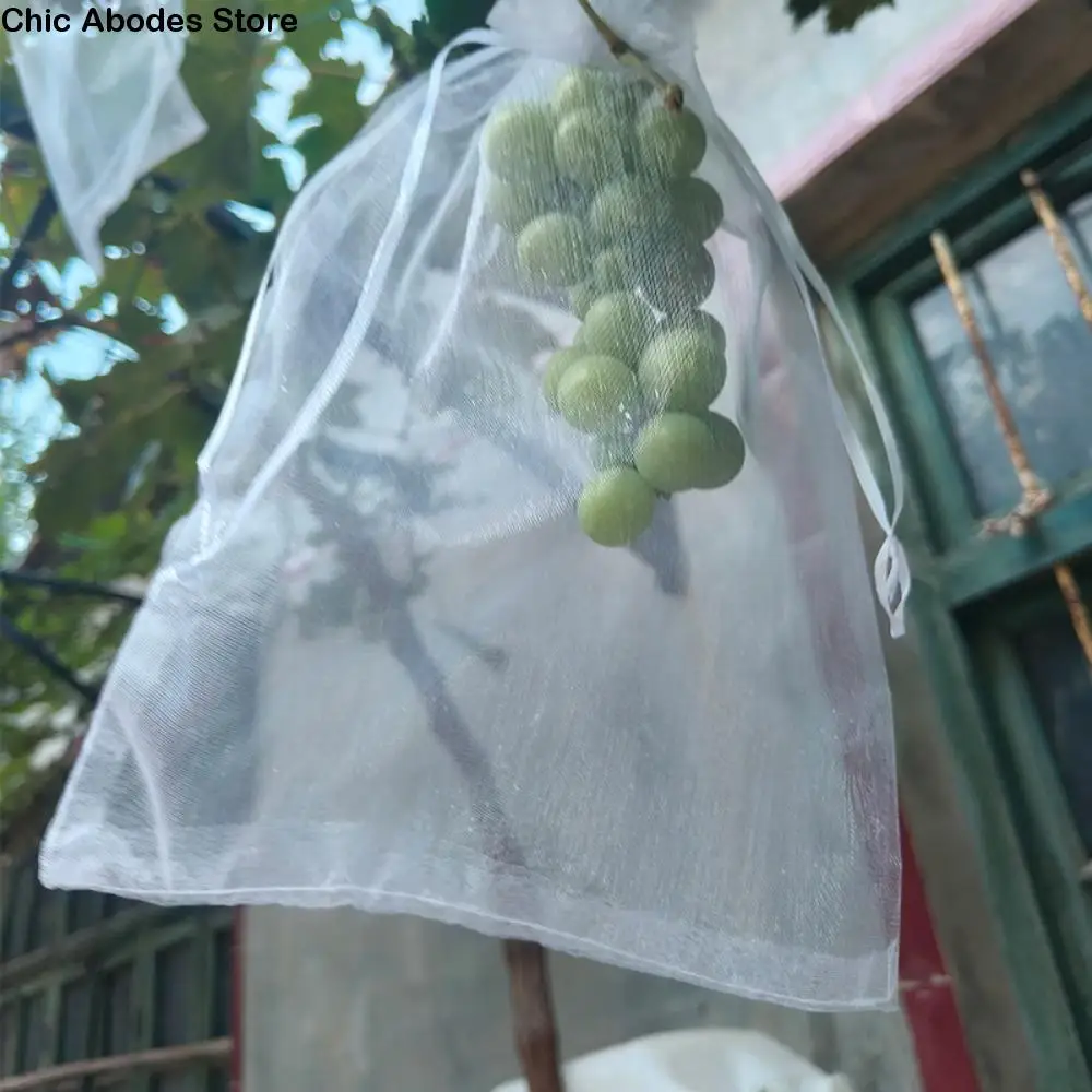 

100 шт., креативные сетчатые сумки для выращивания винограда, фруктов, дышащие универсальные защитные сумки для овощей и растений, белая сумка для выращивания растений, садовые инструменты