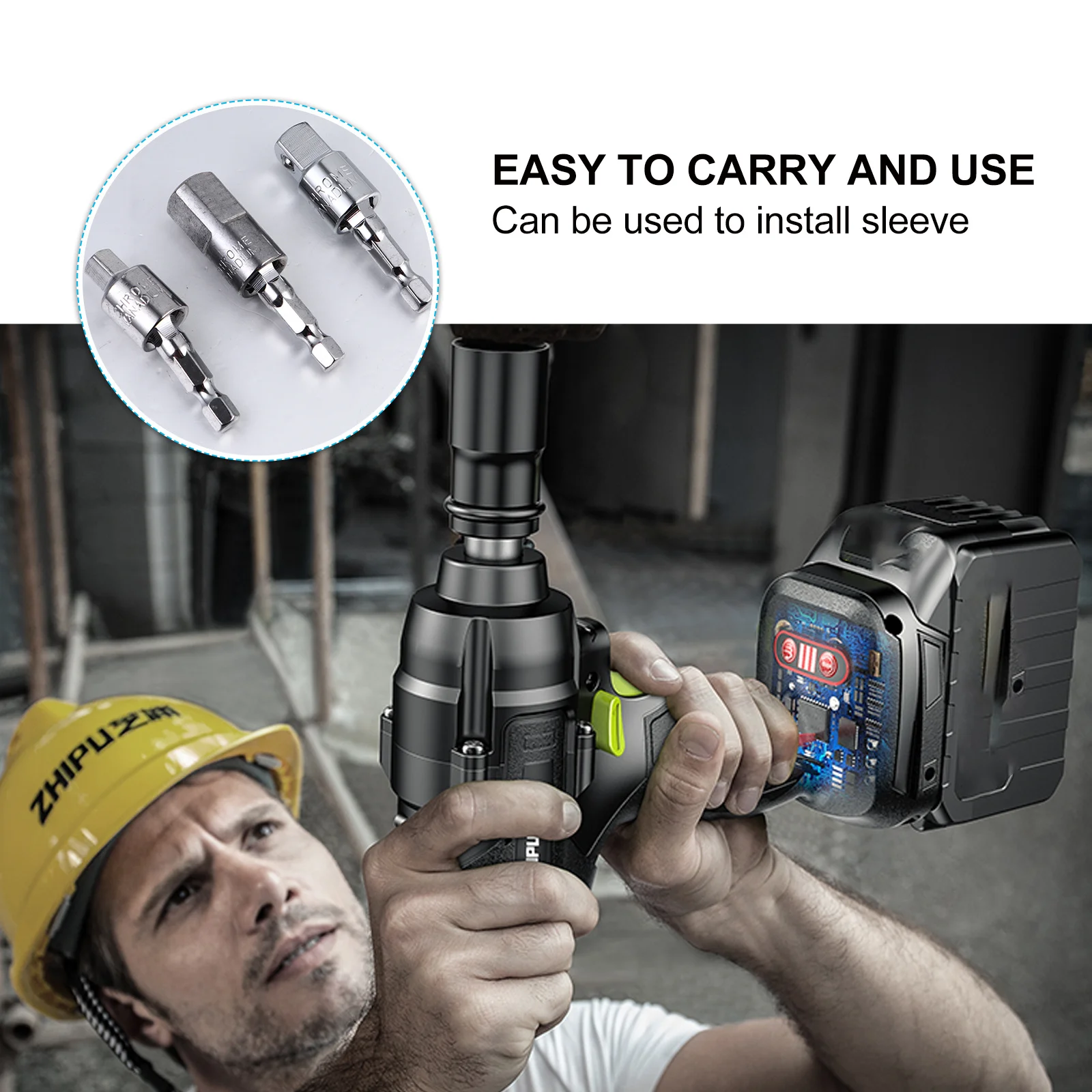 

3pcs Electric Wrench Connector Rod 1/4 Inch 360° Rotatable Socket Adapter Set For Power Drill Impact Driver Extension Bit Hand