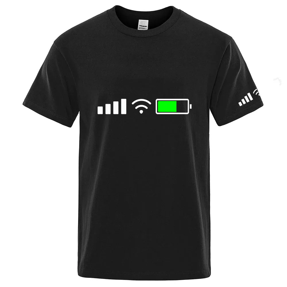 إشارة واي فاي بطارية 2025 جديد الرجال سريعة الجافة عادية رقيقة قصيرة الأكمام الرياضة تي شيرت اليومية في الهواء الطلق الشارع الشهير تنفس
