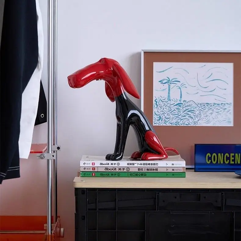 

Luxury High-End Niche Dog Figurine Home Decor for Living Room Entryway TV Stand Wine Cabinet Kids Room Elegant Tabletop Ornament