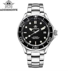 ADDIESDIVE Luminous Automatic Mechanical Watch Sapphire Luxury Watch Men Waterproof NH35 Stainless Steel Retro 200m Dive Watches