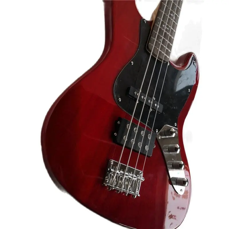 4 String Active Pickup for Bass, Varnish Red Painted Dass, Super Cool Bass You Can Choose Your Favorite Color and Material