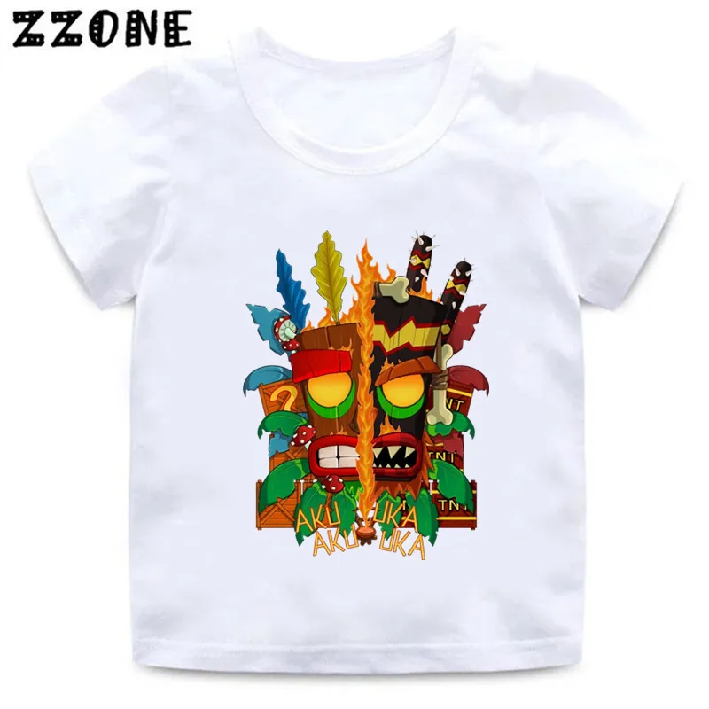 Hot Sale Crash Bandicoot Print Cartoon Kids T-Shirts Funny Game Girls Clothes Baby Boys T shirt Summer Children Tops,ooo5872