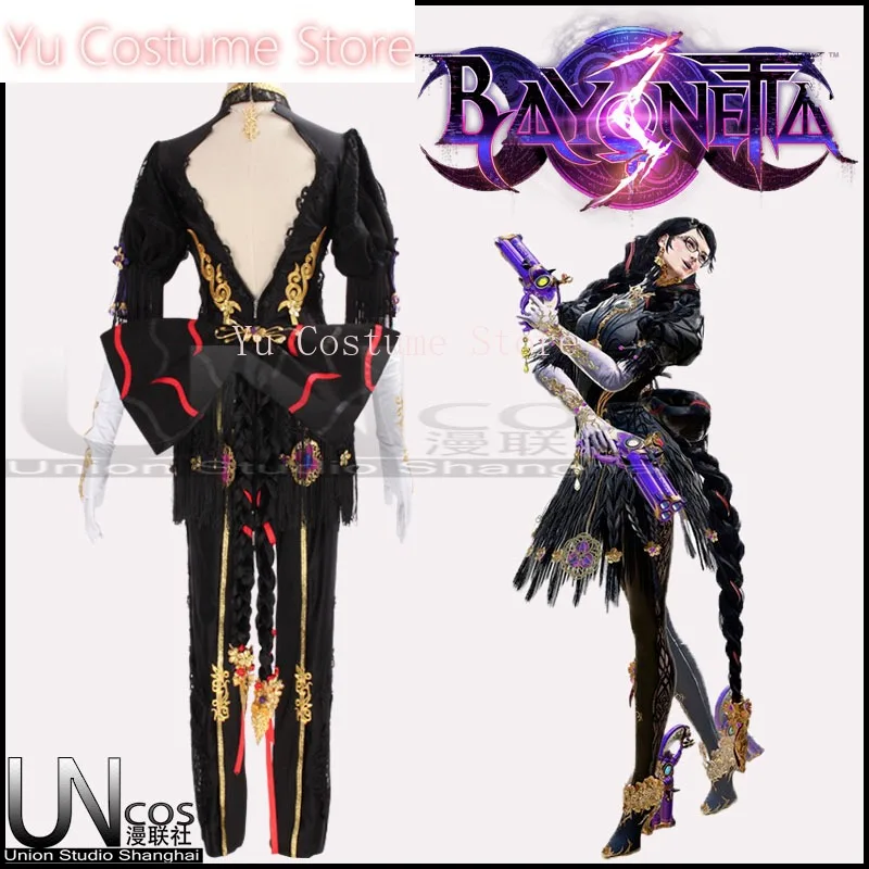 Game Bayonetta 3 Bayonetta Cosplay Costume Black Sexy Jumpsuit Women Battle Uniform Halloween Carnival Party Outfits Cos Clothes