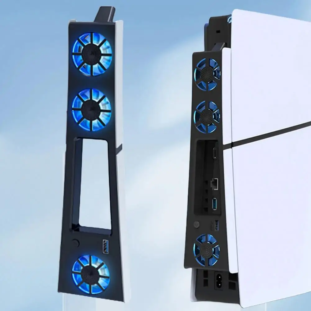 Quiet Efficient Gaming Console Cooler Fan, USB 3.0 Port para Ps5 Slim, Radiador de baixo ruído, instalação simples