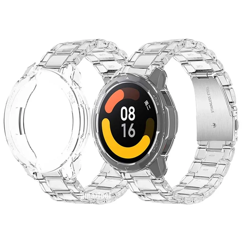 

Прозрачный полимерный ремешок для Xiaomi Watch S1 active Band, защитный чехол-браслет для Xiaomi mi watch color 2, ремешок 22 мм, защитный чехол