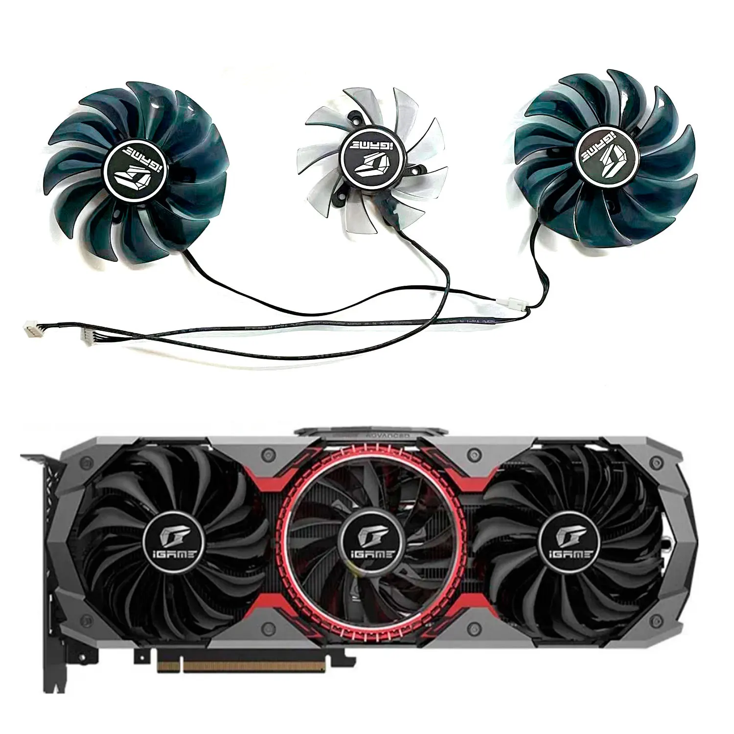 

New GPU fan 90MM PVA080E12R 76MM DC 12V 0.5A suitable for Colorful RTX2060 2070 2080 2080Ti 1660ti 1660 AD graphics card cooling