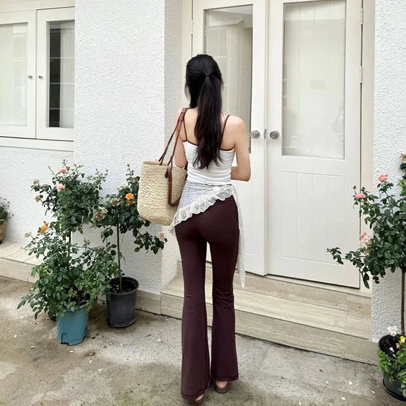 New Triangle Short Skirt Half Skirt Butt Curtain Skirt Sweet Lace Floral Trim Small Apron Soft Lace Stacked Ins Korean Headscarf
