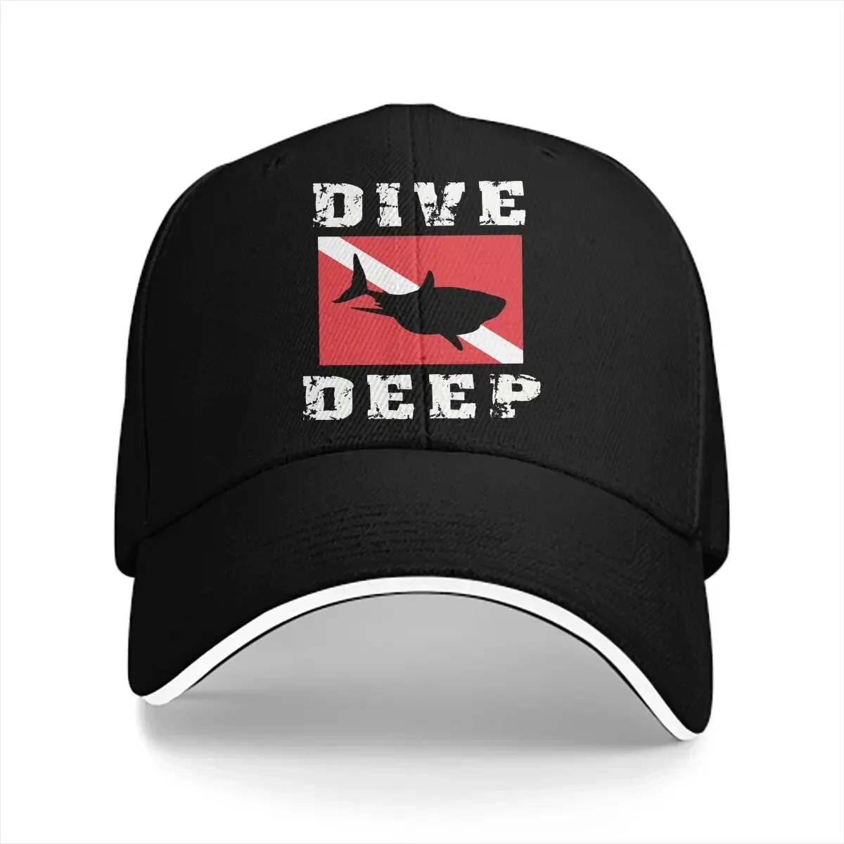 Classic Unisex Baseball Caps Peaked Cap Shark Scuba Diving Sun Shade Hats for Men Women