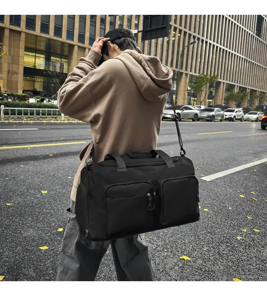 Dual-compartment Outdoor Duffel Bag Portable Organizer for Camping Sports and Water Activities