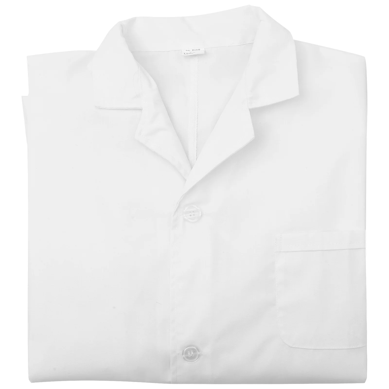 Cappotto da laboratorio bianco professionale per uomo Costume a maniche lunghe Comodo materiale in cotone resistente