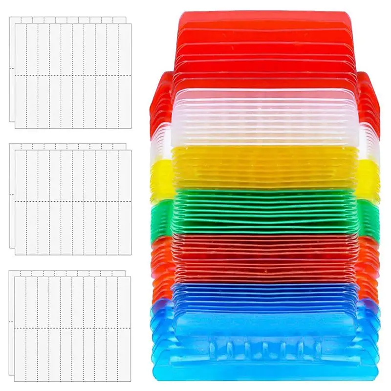 Delicate Texture-120 Pcs 2 Inch Hanging Folder Tabs And 240 Grids Inserts For Quick Identification Of Hanging Files Hanging File