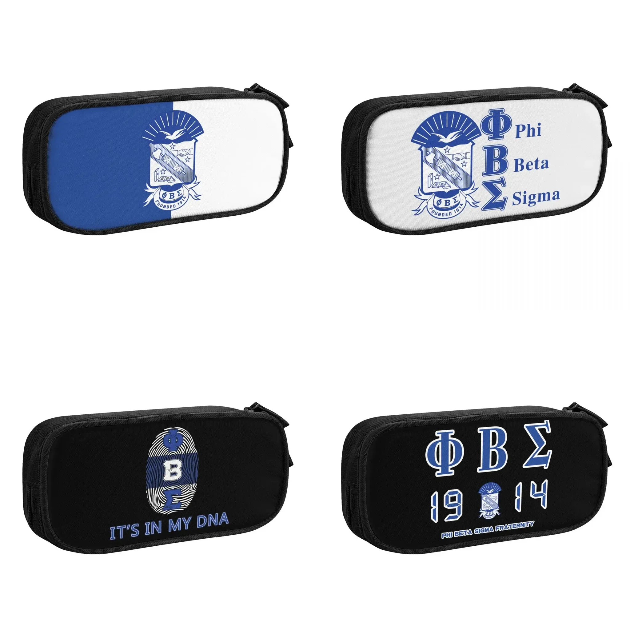 

Phi Beta Sigma PBS Fraternity Big Capacity Pencil Pen Case Office College School Large Storage Bag Pouch Holder Box Organizer