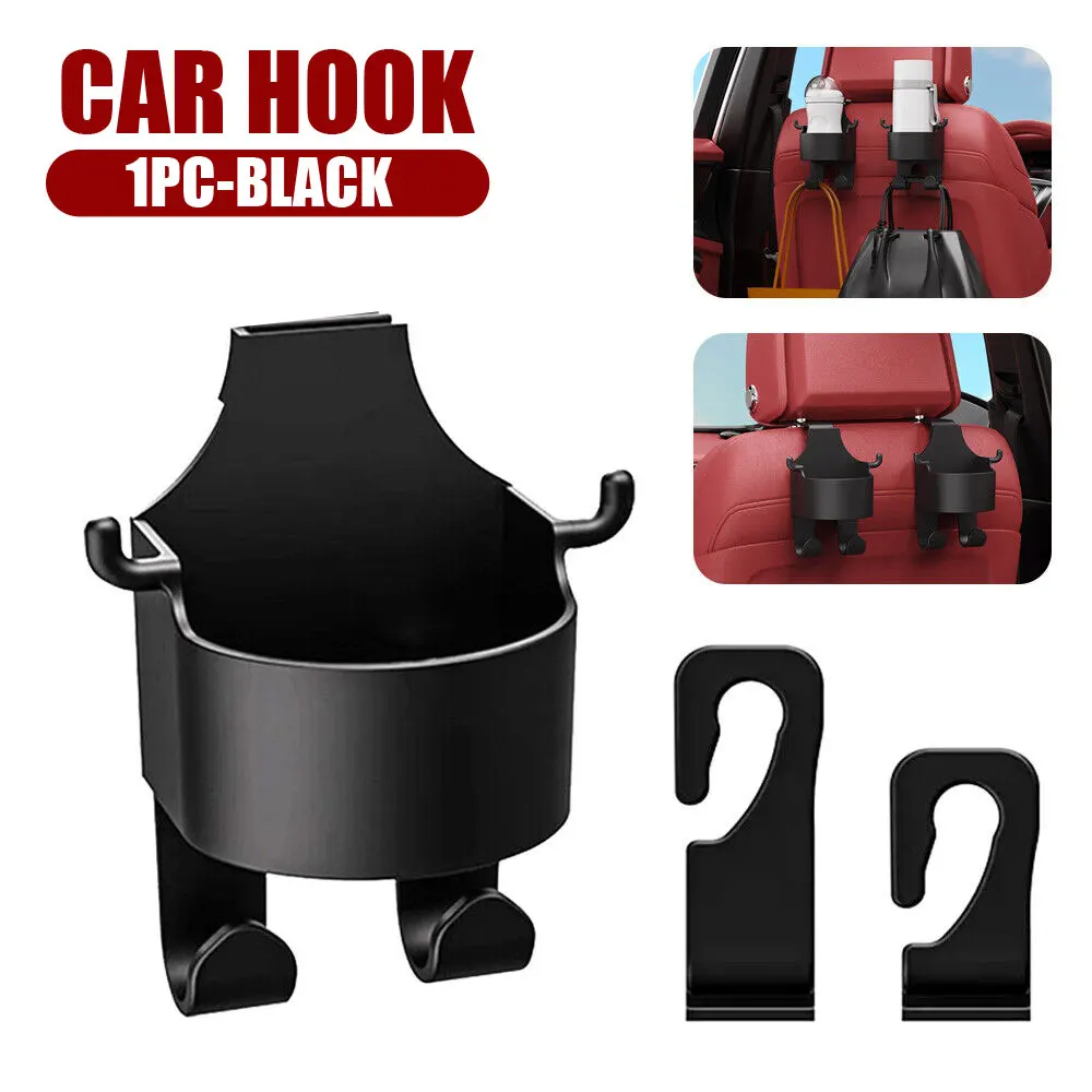 

1Set Universal Car Seat Back Hidden Hook Car Headrest Storage Hooks Black Car Storage Organizer Holder Auto Interior Accessories