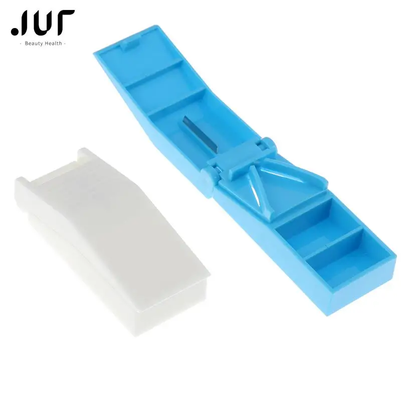 1PCS Pill Cutter Medicine Box Pill Crusher Grinder Splitter Tablet Cutter Divider Storage Case Pill Box Pill Cases Random