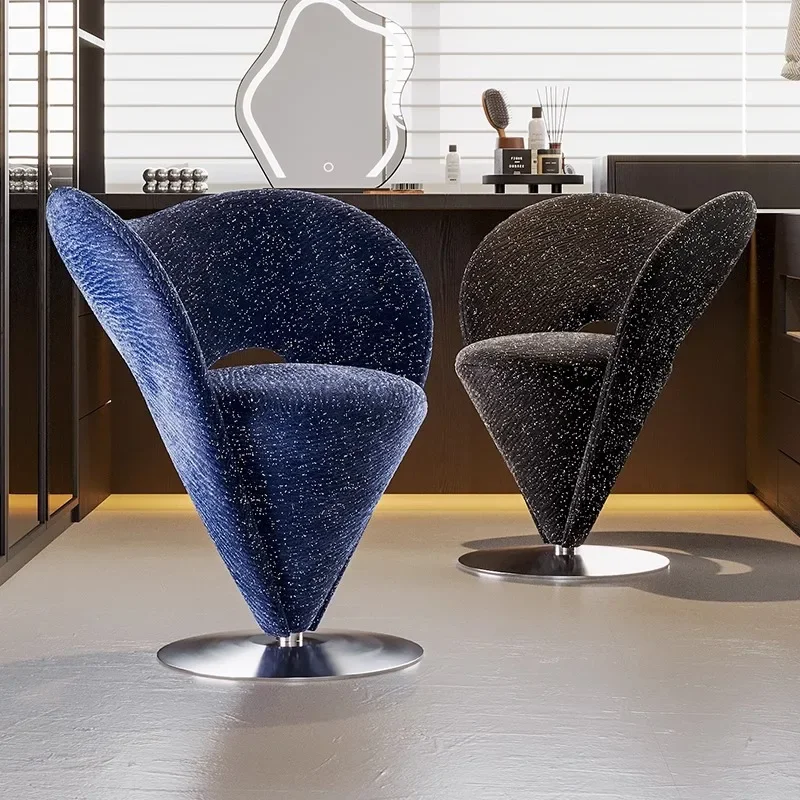 

Light luxury high-end makeup stool single chair Italian single sofa chair designer makeup simple leisure cone