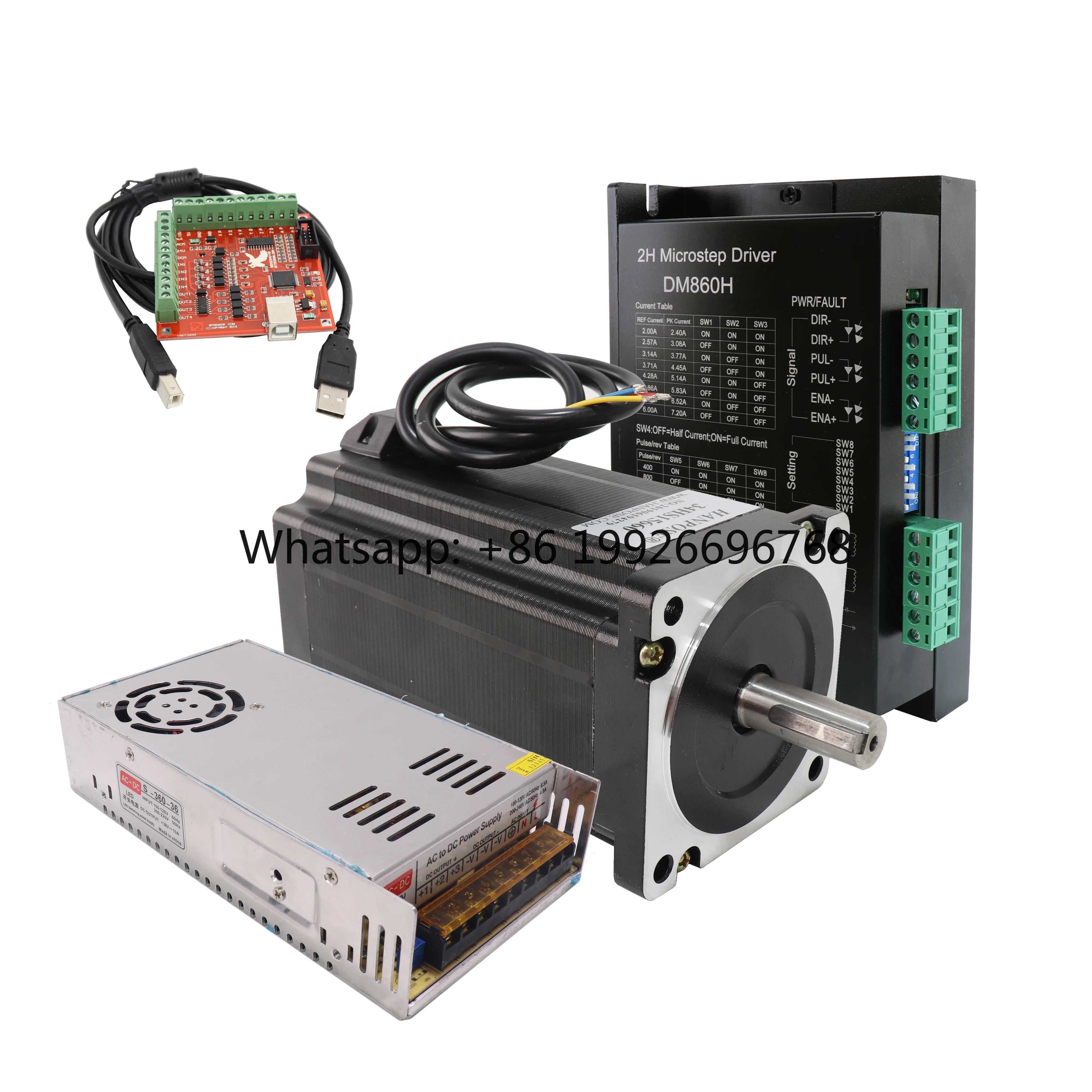 

Cnc Stepper Motor Kit 6.0A 12 N.m 1.8 Degree 34HS15660 Hybrid Bipolar DM806H Drive MACH3 Control Panel Nema34 Stepper Motor