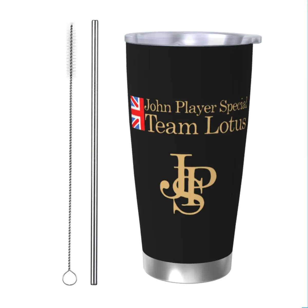 John Player Special Classic Tri-Blend Insulated Tumbler with Lid JPS Stainless Steel Thermal Mug Double Wall Thermos Bottle Cup