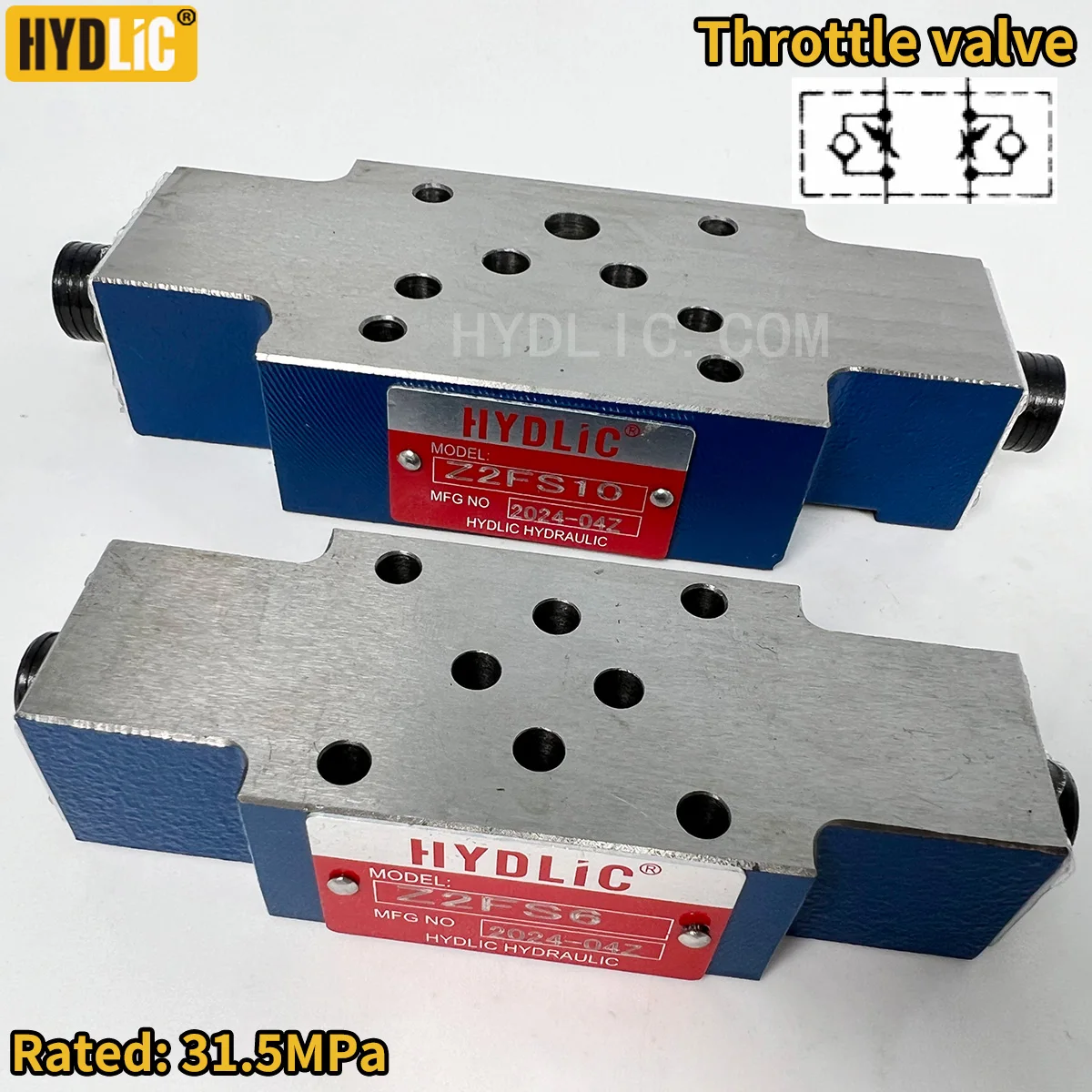 Z2FS10 hydraulic double one-way throttle valve modular valves