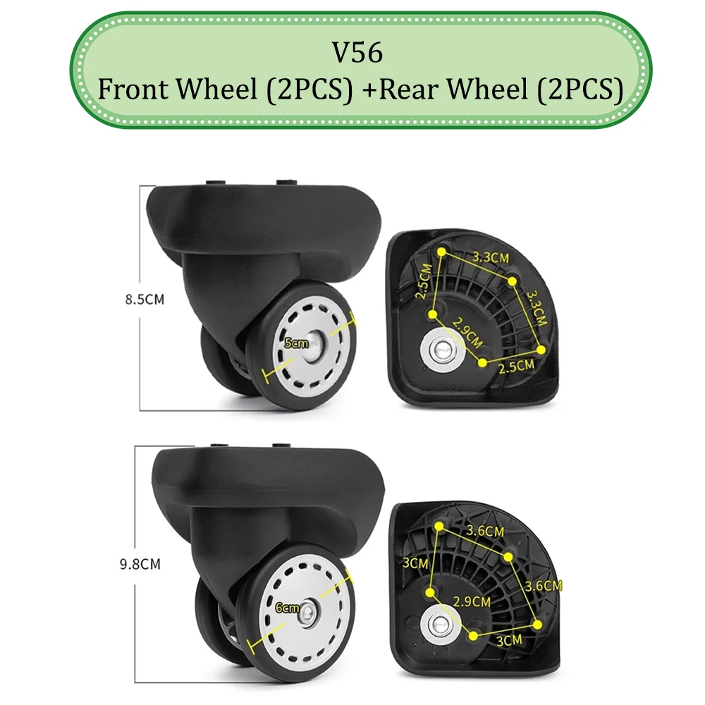 Suitable For Samsonite V56 Luggage Wheel Trolley Case Wheel Pulley Sliding Casters Universal Wheel Repair Wear-resistant Slient