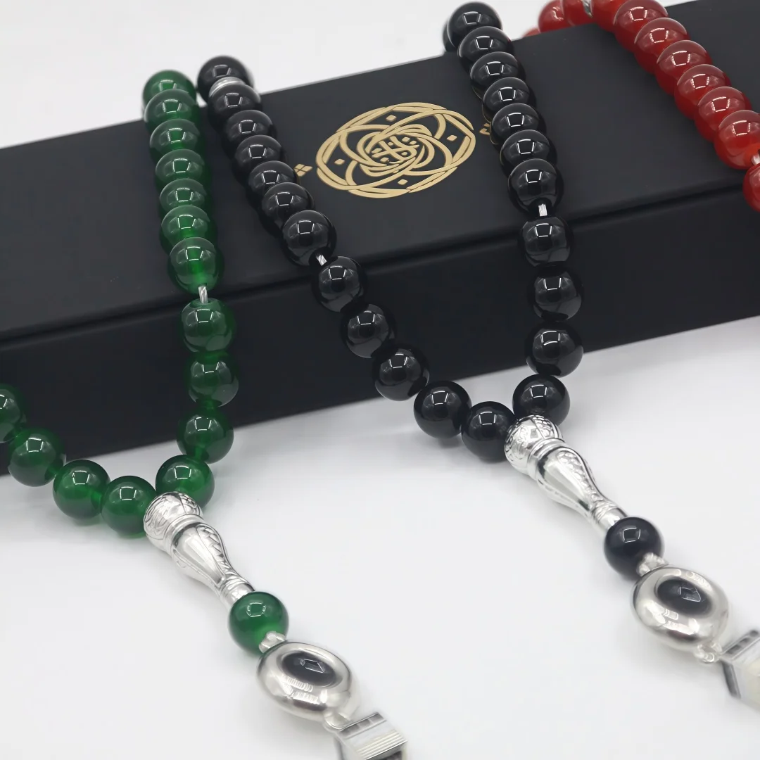 Imitation Agate 10mm 33‑Bead Prayer Beads, Premium Gift Box Set, Smooth Hand‑Held Bracelet, Chanting Rosary, Gift‑Giving Kit