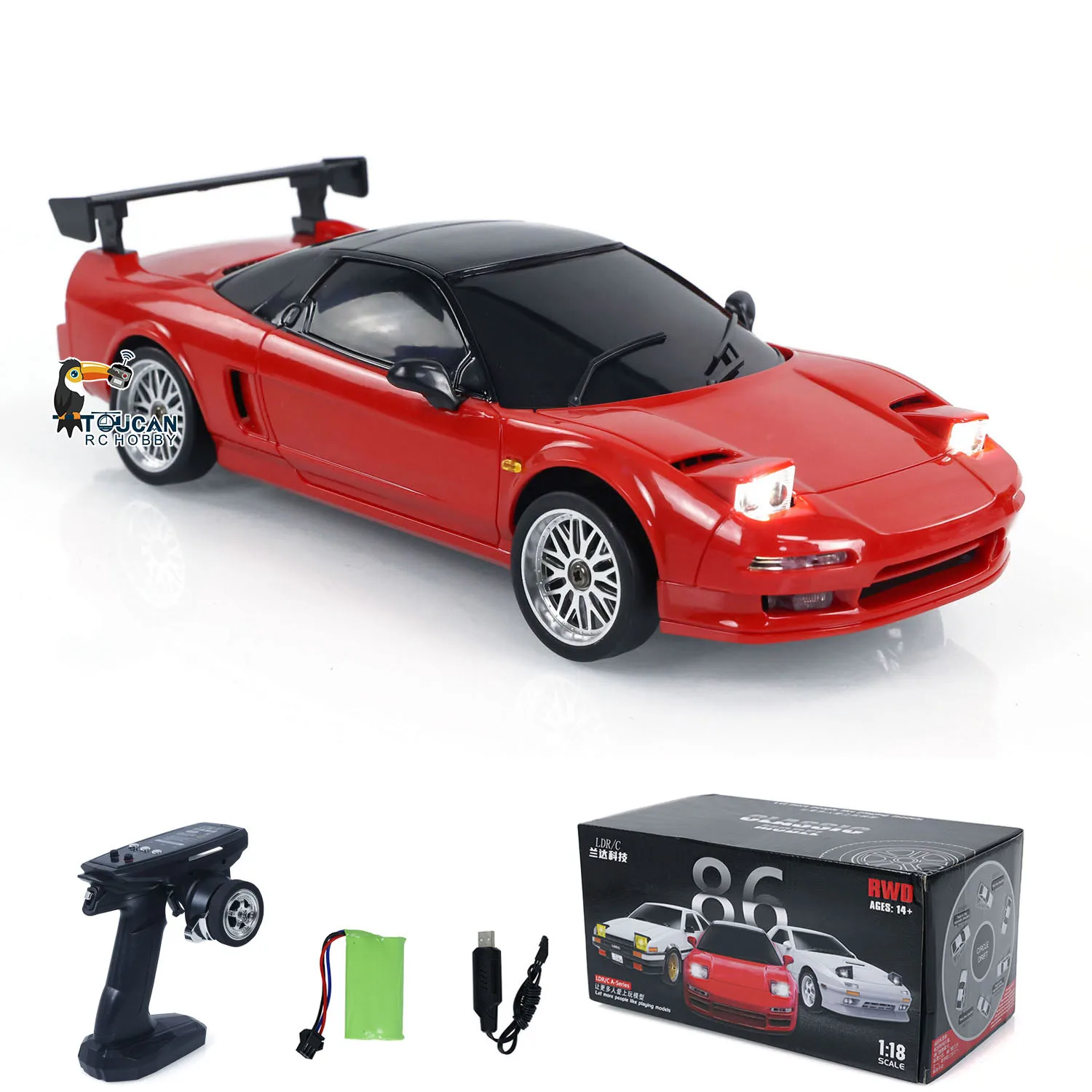 

US Sale LDRC LD1803 2WD RC Drift Car 1:18 Wireless Control Racing Vehicles Gyroscope