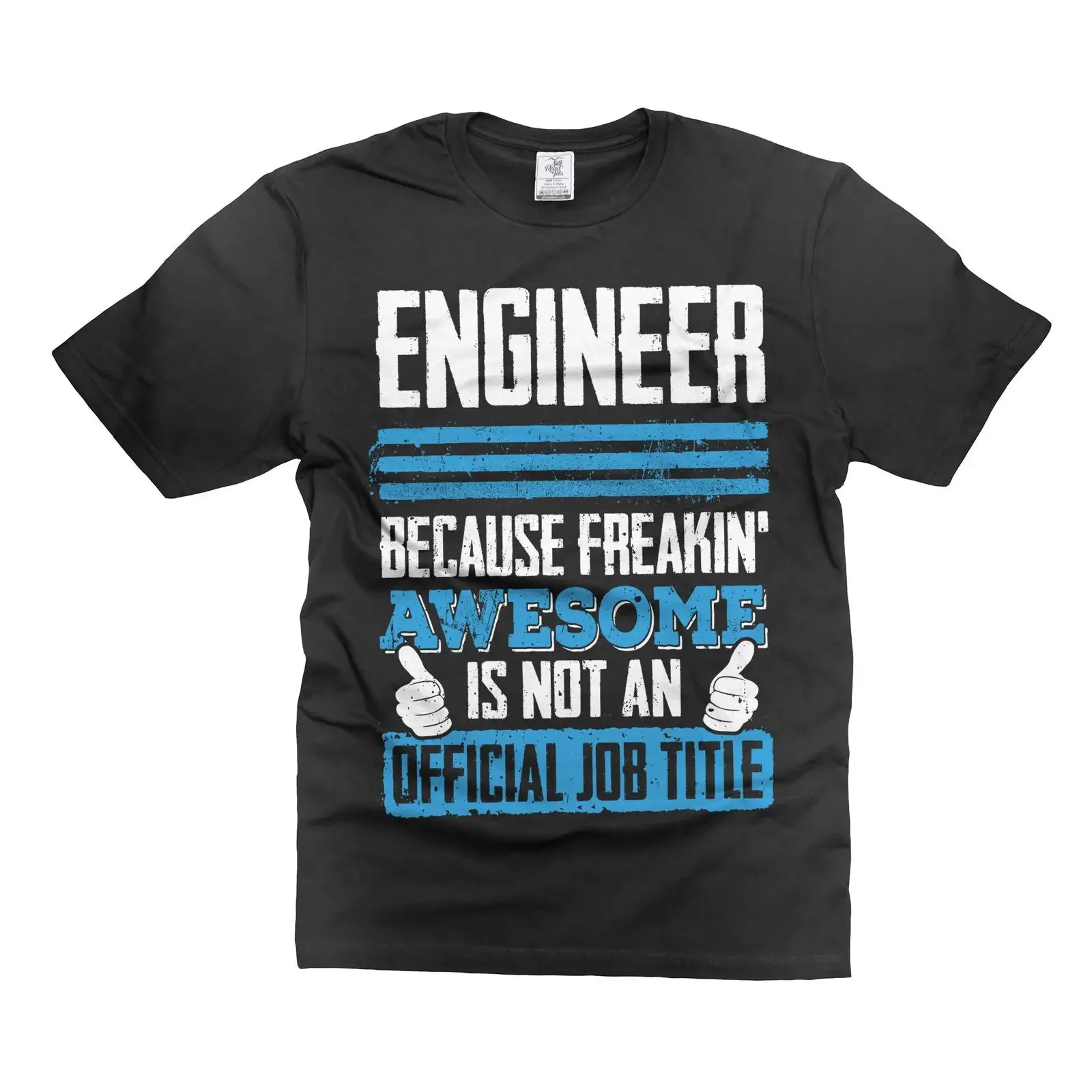 Men's Engineer Funny Quote T Shirt Freakin' Awesome Isn't Official Job Title for Dad Husband Birthday Father's Day vintage Soft