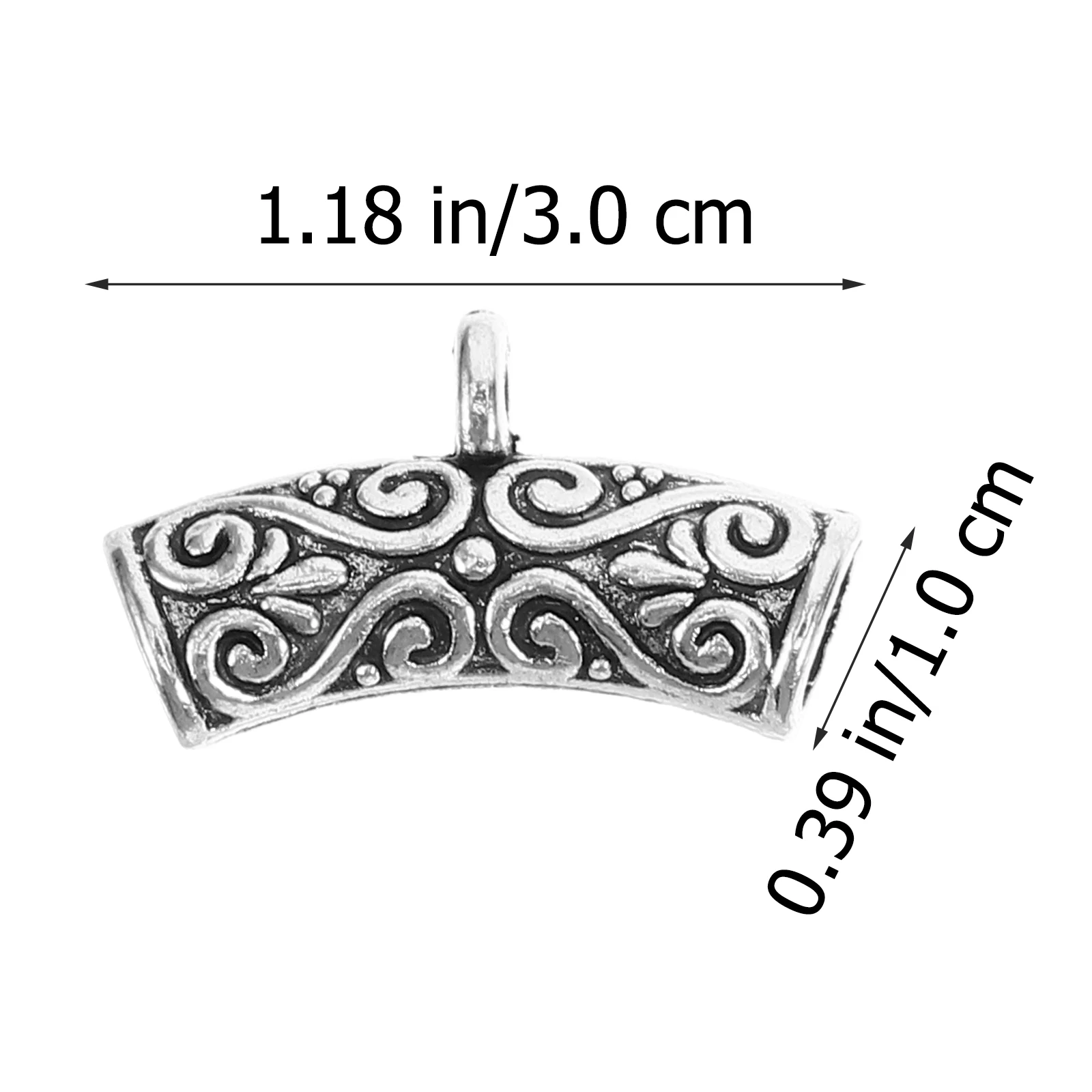 

Alloy Pendant Beads Charm Crafts Hanging Jewelry Bail Tube Charms Link Connector DIY Necklace Pendants Earrings Bracelets