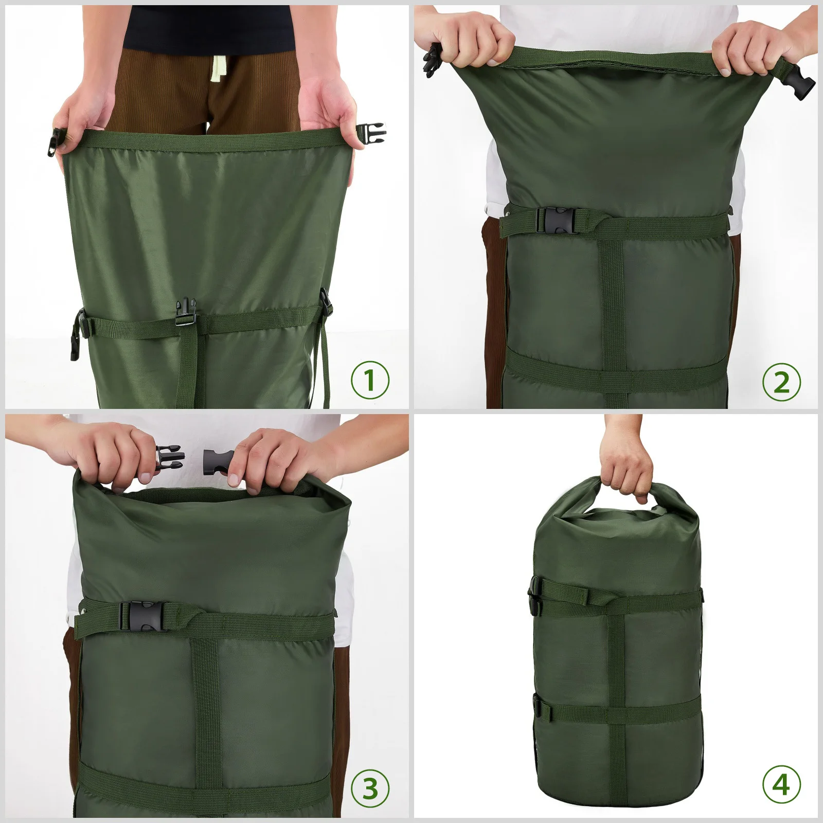 Travel Packing Bag Green Compression Sack For Sleeping Bag Envelope Style Storage Bag Outdoor Compressed Bag Outdoor Camping