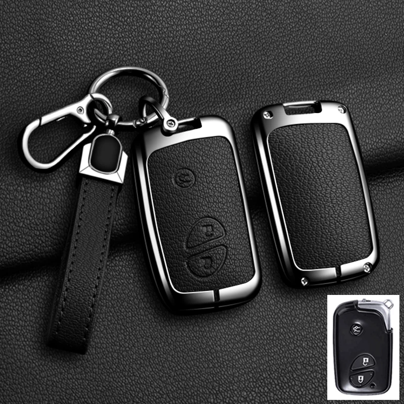 For Lexus CT200H GX400 GX460 IS250 IS300C RX270 ES240 ES350 LS460 GS300 450h 460h Zinc Alloy Leather Car Key Case Cover Keychain