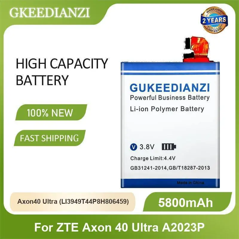 

Axon40 Ultra (LI3949T44P8H806459) Mobile Phone Battery For ZTE Axon 40 Ultra A2023P 5800mAh High Capacity
