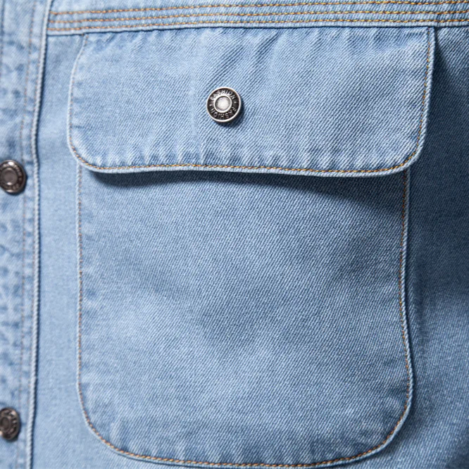 

Men's Waed Denim Long Sve irt Autumn 2024 Loose Fit Regular Thin Pure Color Collar Design Casual Long irt