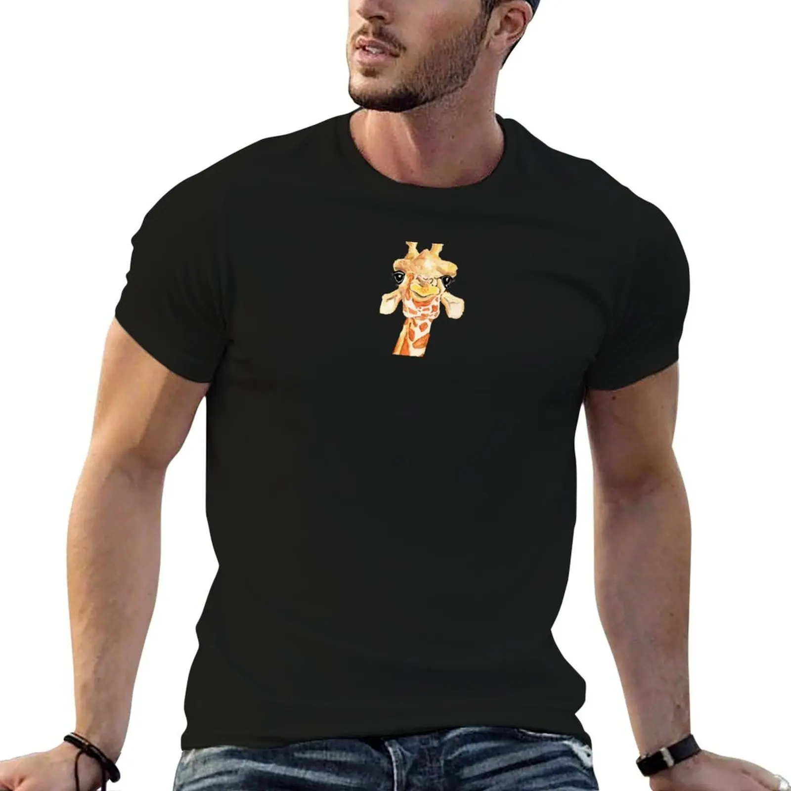 

Giraffe updated version :) T-Shirt man t shirts for men casual cotton t shirt man t shirt for man 100 percent cotton T-shirt