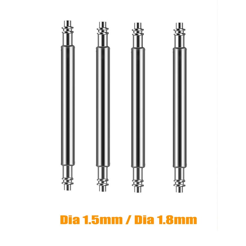 

10PCS Dia 1.5mm/1.8mm Spring Bar Strap link Pins Fits 16mm 18mm 19mm 20mm 21mm 22mm 24mm 26mm Watch Band Bracelet Link Bars