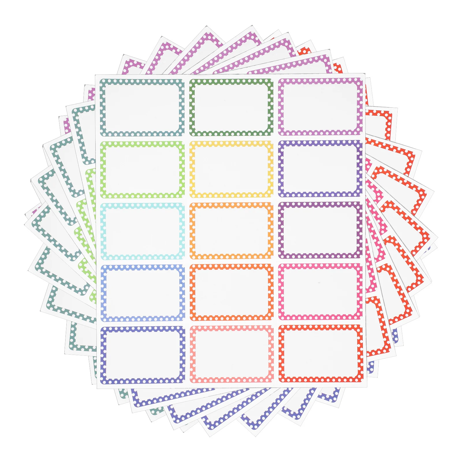 23-vellen naamplaatjestickers beschrijfbare blanco zelfklevende etiketten voor schoolkantoor klaslokaal organiserende etiketstickers