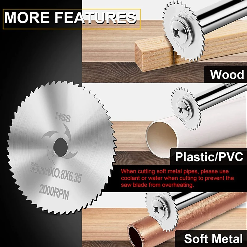 Pipe Inner Cutting Machine With 1/4Inch Hex Shank, Plumbing Inside Cutter Internal Pipe Cutter 32MM & 44MM, With Wire Saw