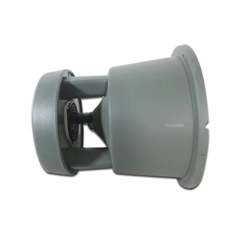 High-power outdoor speaker with radial design for 360-degree sound dispersion and low-frequency deep sound