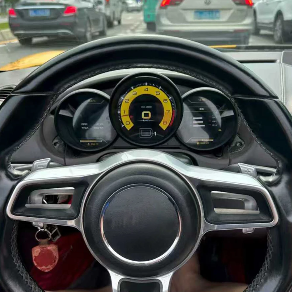 สำหรับรถปอร์เช่ เคย์แมน บ็อกซ์เตอร์ 981 987 ปี 2005~2012 จอแสดงผลดิจิตอลแบบ Carplay สำหรับมาตรวัดความเร็ว จอแสดงผล LCD เสมือนจริง ชุดมาตรวัดในห้องโดยสาร