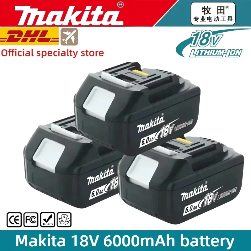 For Makita Original 6Ah//5Ah for Makita 18V Battery Bl1815 Bl1830 bl1840 bl1845 bl1860 bl1445 bl1460 Replacement Lithium Battery