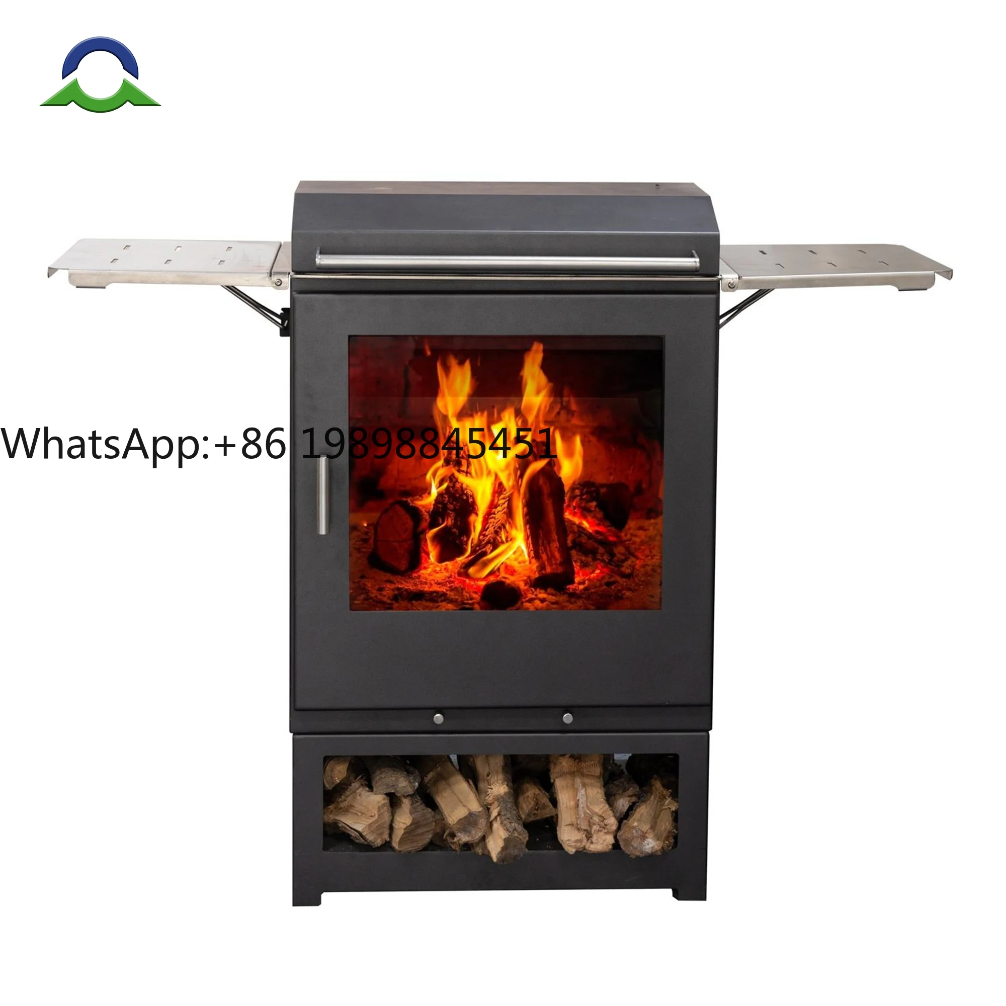 Modern Freestanding Outdoor Wood Stove Removable Grill and Pizza Oven for Garden Kitchen Stylish Kitchen Equipment