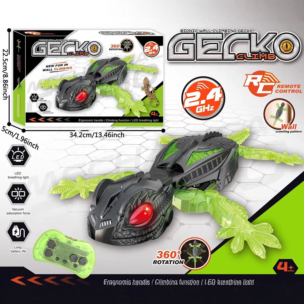 Remote Control Wall Climbing Gecko Toy Electric remote control lizard wall climbing car gecko Animal Car Children's Novelty Gift