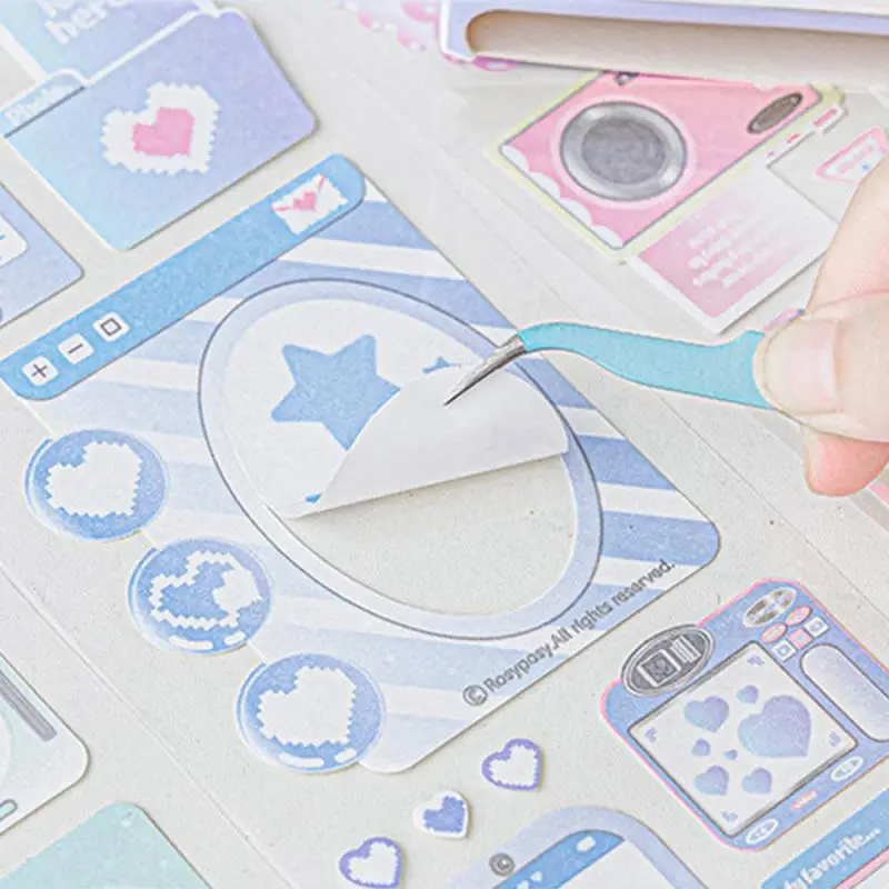 Border Stickers Ins Style High Quality Convenient And Durable Border Hot Silver Draw And Use Hollow Stickers Notebook 3 Patterns