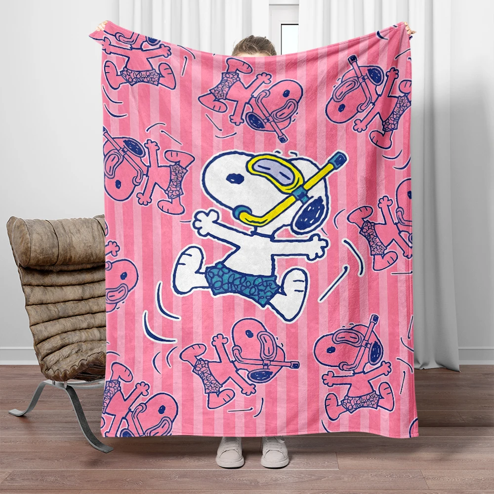 Snoopy HD Printed  Blanket,Lightweight Flannel Throw for Bed, Travel, Camping, Livingroom, Office, Couch,Chair