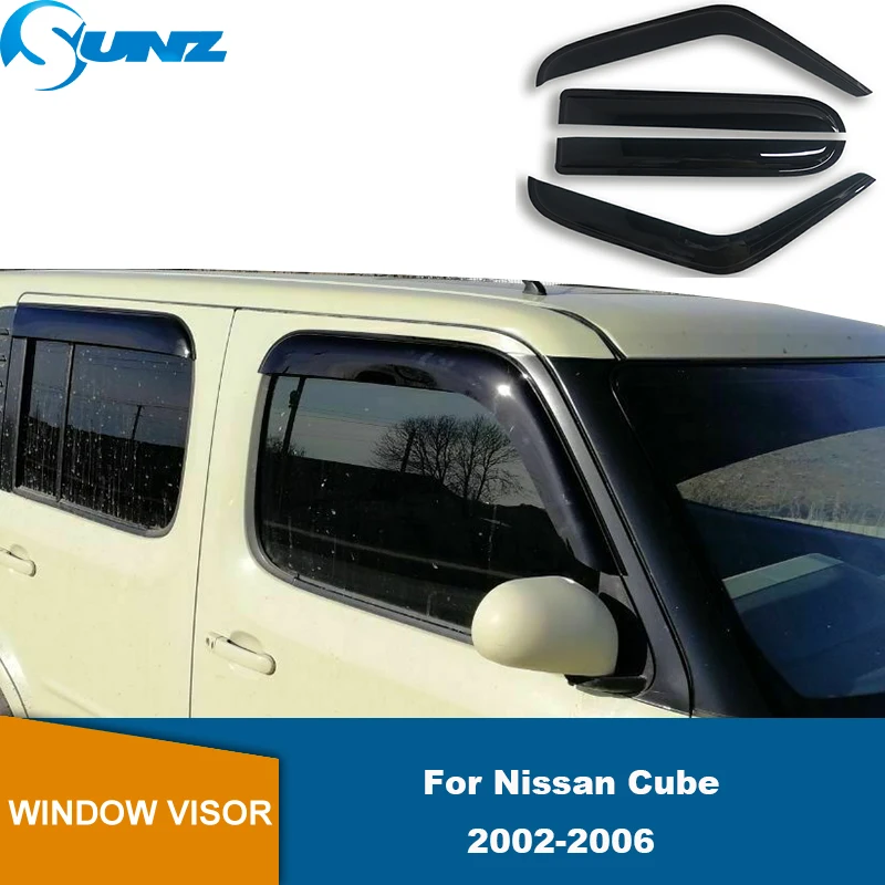 Car Window Accessories For Nissan Cube 2002 2003 2004 2005 2006 Side Window Deflector Rain Guard Visor Awnings Weathershield