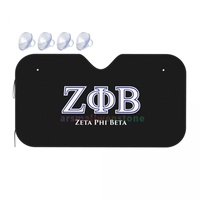 Zeta Phi Beta Car Reflective Sun Blocker Fits Small Sedans, Mini SUVs Standard Sunshade Car Accessories